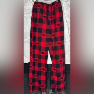 croft & barrow | Men’s Buffalo Plaid Fleece Sleep Pants with Pockets, Size L